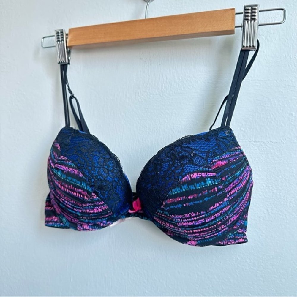 La Senza Hello Sugar Padded Push Up Lace Ruched bra 32B